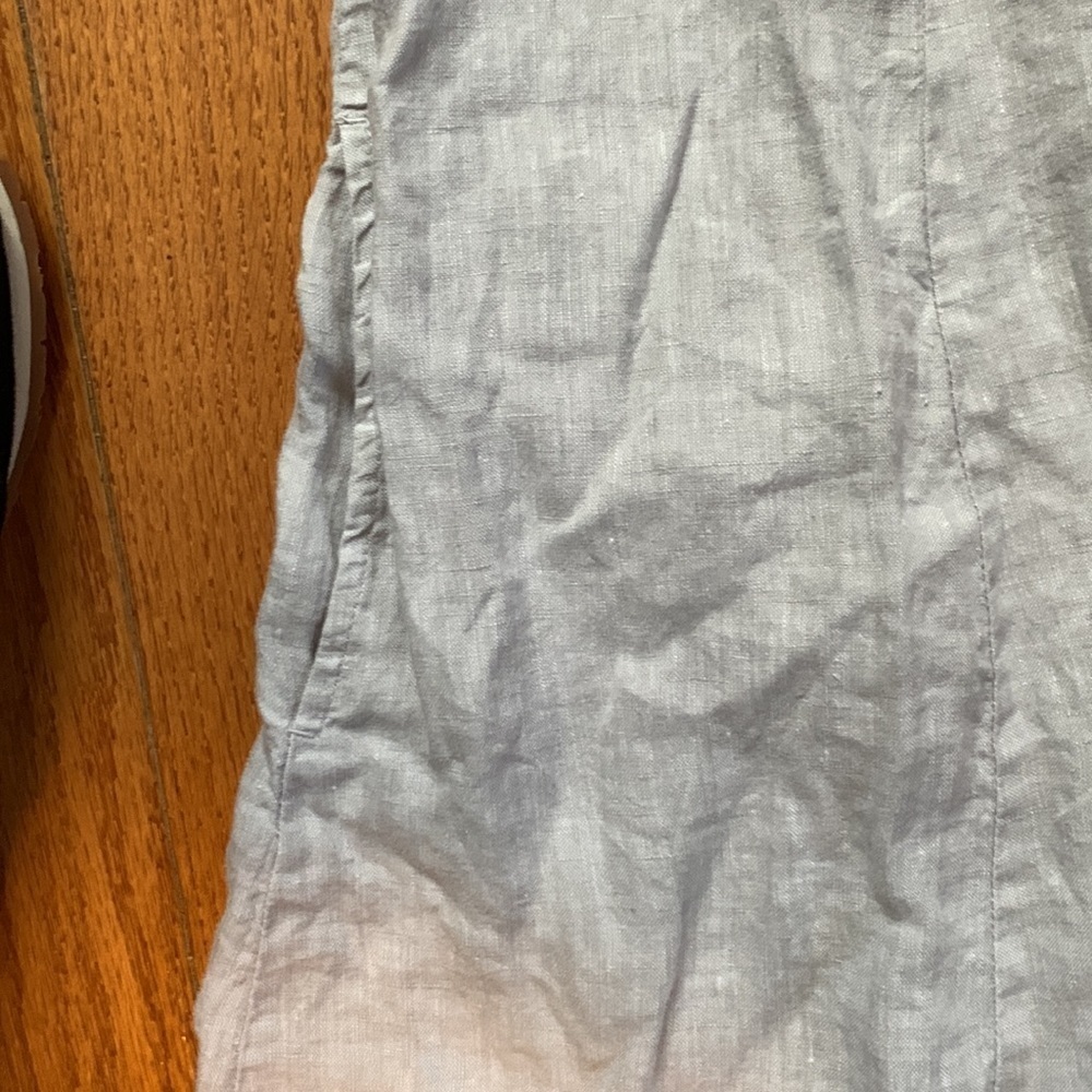 J.Jill Love Linen Hemstitched Detail Garment-Dyed Lightweight Dress Petite Large - Picture 4 of 11